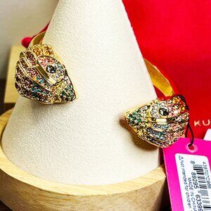 Kurt Geiger | Rainbow Crystal Eagle Bangle/Hinged Bracelet - NWT